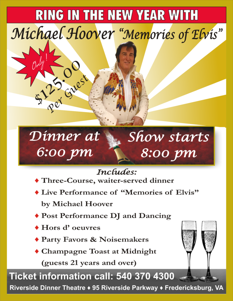 New Years Eve Riverside Dinner Theatre Fredericksburg, VA
